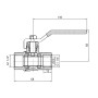 Кран кульовий Thermo Alliance Standart 1" 1/4 ВР для газу (важіль) SD600NG32PN40