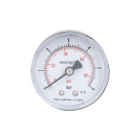 Манометр Thermo Alliance Standart 6 бар 1/4" , заднє підмикання SD1716B