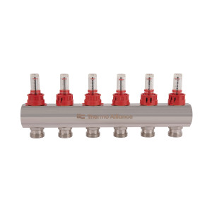 Колектор з витратомірами Thermo Alliance Standart 1" 6 виходів SD235W6