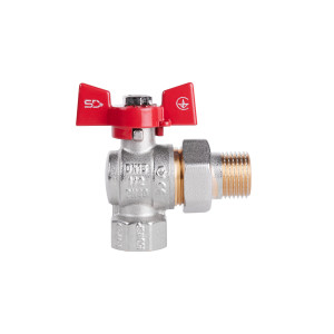 Кран кульовий "Американка" Thermo Alliance Standart 1/2" ВЗ кутовий SD222NW15PN40
