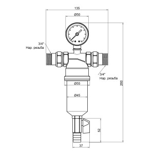 Фільтр самопромивний Thermo Alliance Standa 3/4" тонкого очищення SF127W20