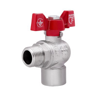 Кран кульовий Thermo Alliance Forte 1/2" ВЗ для води угловой (метелик) SF267W15