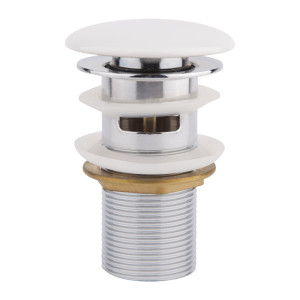 Донний клапан для раковини Qtap F0081 70х70х110 мм White з переливом