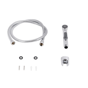 Набор для гігієнічного душу Qtap Inspai-Varius округлий QTSETCRMA021 Chrome/Grey (Set)