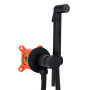 Набор для гігієнічного душу Qtap Inspai-Varius округлий QTINSVARBСRV00440001 Black Matt
