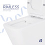 Унітаз-компакт Qtap Crow безобідковий з сідінням Soft-close QT05222170W
