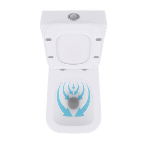 Унітаз-компакт Qtap Crow безобідковий з сідінням Soft-close QT05222170W