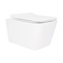 Унітаз підвісний Qtap Crow безобідковий з сідінням Soft-close QT05335170W