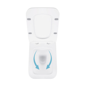 Унітаз підвісний Qtap Crow безобідковий з сідінням Soft-close QT05335170W