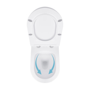 Унітаз підвісний Qtap Jay безобідковий з сідінням Soft-close QT07335176W