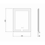 Дзеркало Qtap Mideya (DC-F936) 500х800 з LED-підсвічуванням Touch, з антизапотіванням, димером QT2078F936W