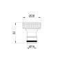 Штуцер с адаптером Thermo Alliance Standart 3/4"х1/2" ВР SD140W2015
