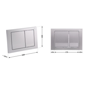 Панель змиву для унітаза Qtap Nest QT0111M06029SAT