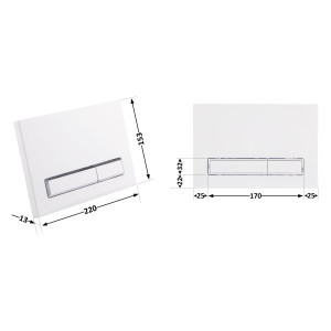 Панель змиву для унітаза Qtap Nest QT0111M08V1384W