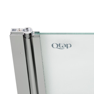Штора на ванну Qtap Standard CRM407513APL скло Pear 6 мм, 75х140 см, ліва