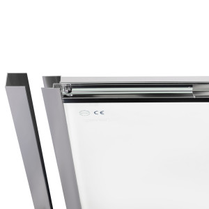 Душові двері в нішу Qtap Taurus CRM201-11.C6 97-108x200 см, скло Clear 6 мм, покриття CalcLess