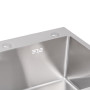 Мийка для кухні інтегрована Lidz Handmade H5845 (LDH5845BRU35384) Brushed Steel 3,0/1,0 мм