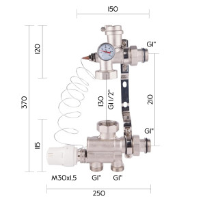 Змішувальна група Thermo Alliance Standart 1" SF007W25