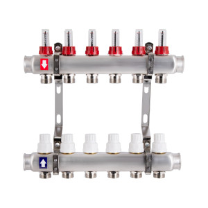 Колектор з витратомірами Thermo Alliance Standart 1" 6 виходів SD0046