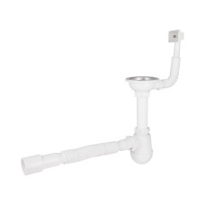 Сифон для кухонної мийки Lidz (WHI) 60 05 M001 01 EURO (вихід 50 мм)