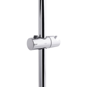 Душова стійка з тримачем універсальна Qtap Lepit 665 мм округла QTLEP82103OC Chrome