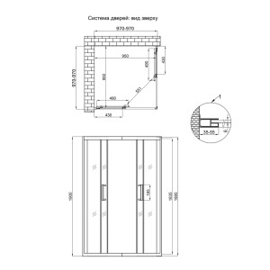 Душова кабіна Qtap Taurus CRM1011SC6 100x100 см, скло Clear 6 мм, покриття CalcLess без піддона