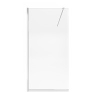 Душова перегородка Qtap Walk-In Standard CRM201.C8 100х200 см, скло Clear 8 мм, покриття CalcLess