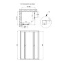 Душова кабіна Qtap Pisces CRM107-9SP5 75-90x75-90 см, скло Pear 5 мм без піддона