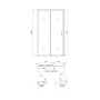 Душові двері в нішу Qtap Taurus CRM209-1.C6 90-100x200 см, скло Clear 6 мм, покриття CalcLess