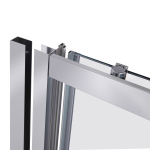 Душові двері в нішу Qtap Taurus CRM2012-13.C6 120-130x200 см, скло Clear 6 мм, покриття CalcLess