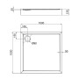 Душовий піддон Qtap Tern 301112 100x100x12 см + сифон