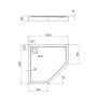 Душовий піддон Qtap Diamond 301112 100x100x12 см + сифон