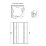 Душова кабіна Lidz Latwa SC90x90.SAT.LOW.GR, скло тоноване 4 мм без піддона