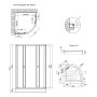 Набір Lidz душова кабіна Latwa SC80x80.SAT.LOW.GR, скло тоноване 4 мм + піддон Kupala