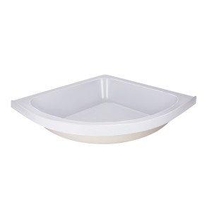 Душова кабіна Latwa SC80x80.SAT.MID.FR полукругла, скло Frost 4 мм + Душовий піддон KAPIELKA ST80x80x26, з панеллю Lidz