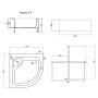 Душовий піддон Lidz KAPIELKA ST80x80x41 см з панеллю