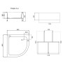 Душовий піддон Lidz KAPIELKA ST80x80x26 з панеллю