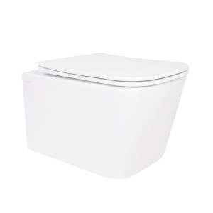 Унітаз підвісний Qtap Crow безобідковий з сідінням Soft-close QT05335171W