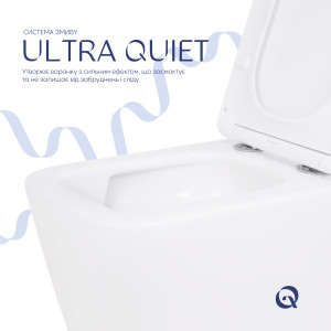 Унітаз підвісний Qtap Crow безобідковий з сідінням Soft-close QT05335171W