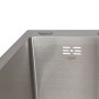 Мийка для кухні інтегрована Lidz Handmade H6350R крило праворуч (LDH6350BRUR45587) Brushed Steel 3,0/1,0 мм