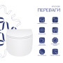 Унітаз підвісний Qtap Taurus безободковий з сидінням Soft-close QT2433084EUQW