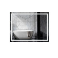Дзеркало Qtap Mideya 900х700 з LED-підсвічуванням Touch, з антизапотіванням, з димером QT2078NCF9070W