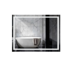 Дзеркало Qtap Mideya 900х700 з LED-підсвічуванням Touch, з антизапотіванням, з димером QT2078NCF9070W