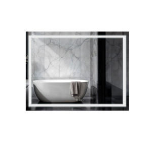 Дзеркало Qtap Mideya 900х700 з LED-підсвічуванням Touch, з антизапотіванням, з димером QT2078NCF9070W