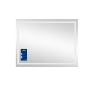 Дзеркало Qtap Mideya 900х700 з LED-підсвічуванням Touch, з антизапотіванням, з димером QT2078NCF9070W