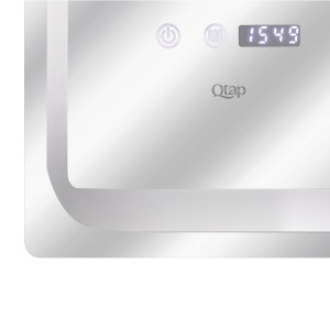 Дзеркало Qtap Mideya 800х600 з LED-підсвічуванням Touch, з антизапотіванням, з годинником, димером QT2078NCF8060W