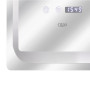 Дзеркало Qtap Mideya 800х600 з LED-підсвічуванням Touch, з антизапотіванням, з годинником, димером QT2078NCF8060W