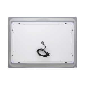 Дзеркало Qtap Mideya 800х600 з LED-підсвічуванням Touch, з антизапотіванням, з годинником, димером QT2078NCF8060W