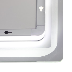 Дзеркало Qtap Mideya 800х600 з LED-підсвічуванням Touch, з антизапотіванням, з годинником, димером QT2078NCF8060W