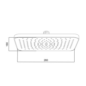 Лійка для верхнього душу Qtap Hlavova 260x180 мм прямокутна QTHLA107CRM45785 Chrome/White